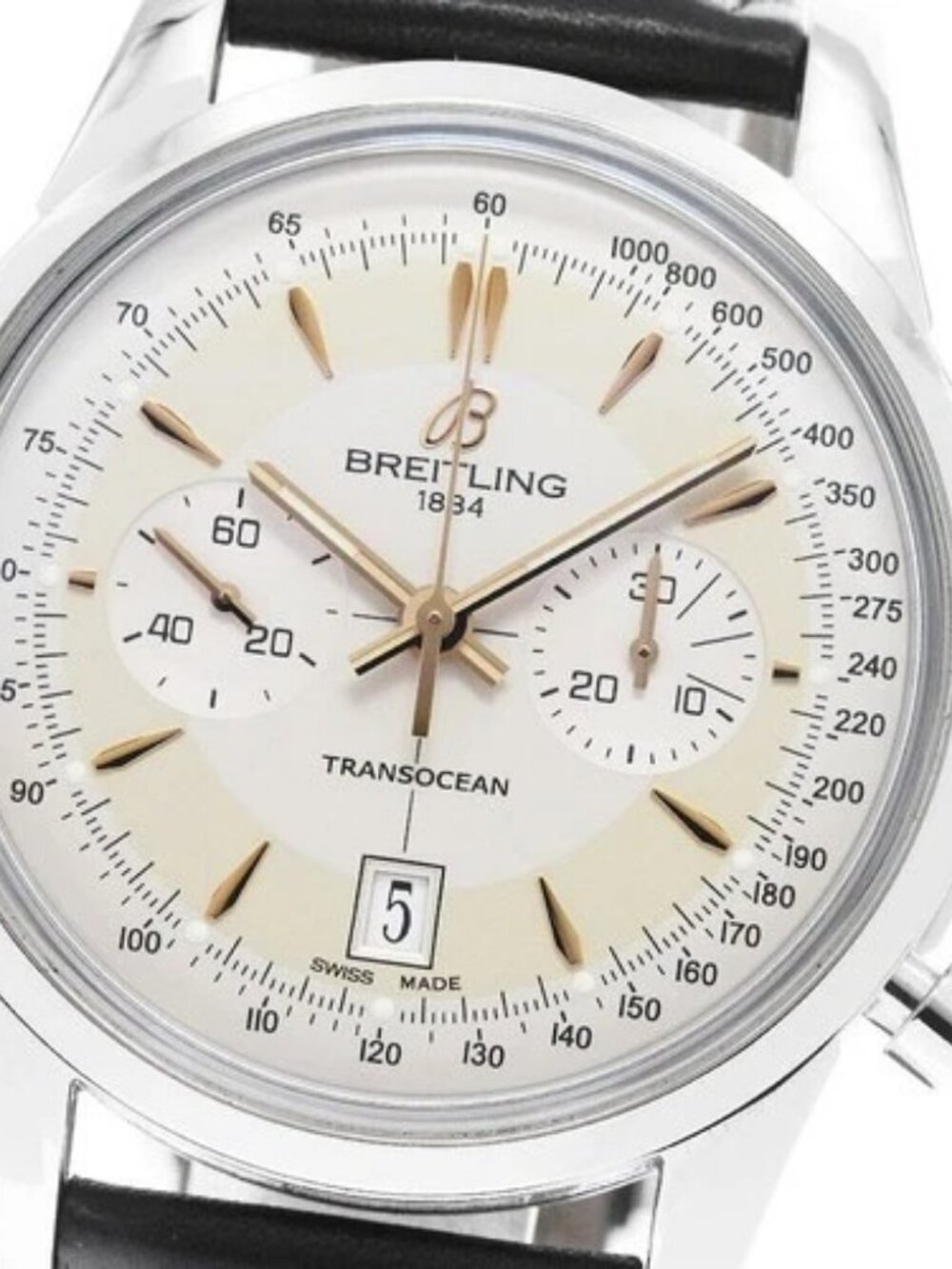 BREITLING Transocean AB0154 Chronograph beige Dial Automatic Men's Watch_837918